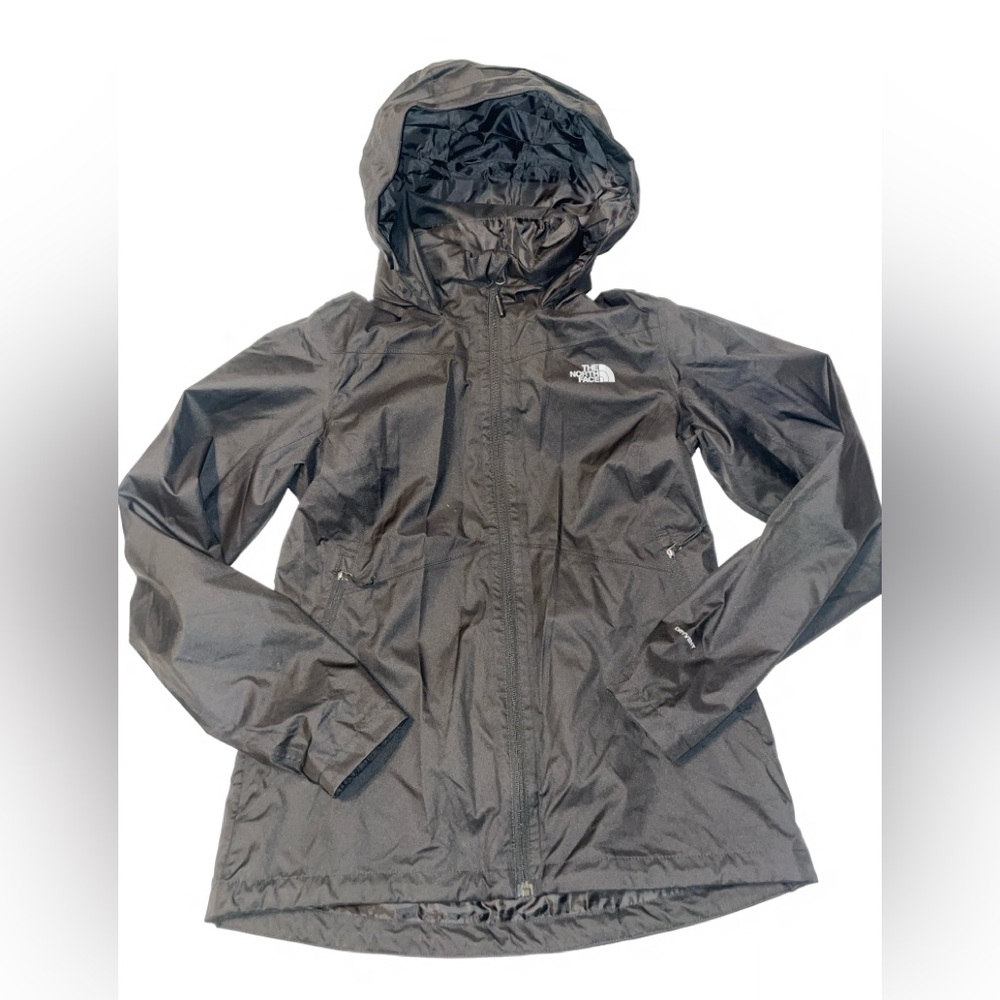 The North Face Black Hooded Rain Shell Jacket